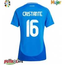 Camiseta Italia Bryan Cristante #16 Primera Equipación para mujer Eurocopa 2024 manga corta
